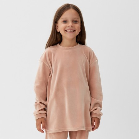 Kidshot costume (sweatshirt, trousers) KAFTAN PLUSHY R.34 (122-128), beige-1