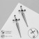 Earrings with rhinestones "Crosses" Gothic, black color in silver