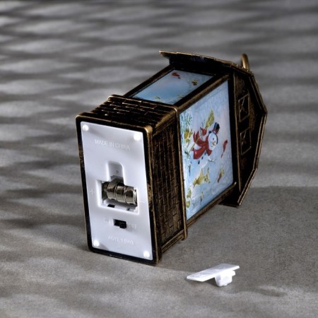 LED figure "Snowman and animals" 7.5 × 14 × 4.2 cm, plastic, batteries AG13x3, glow warm white-2