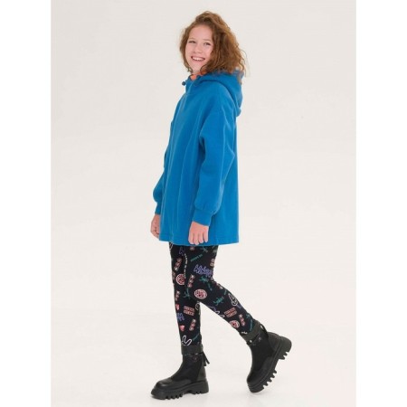 Sweatshirt for girls, height 140 cm, blue color-5