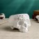 Skull stand "Skull with ornament" White, 13x17x11cm