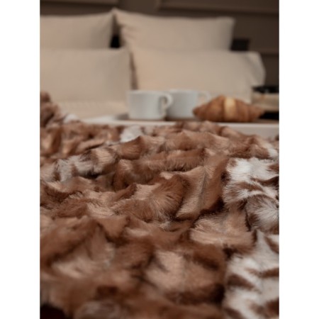 Buenas noches blanket, size 160x220 cm, beige color-6