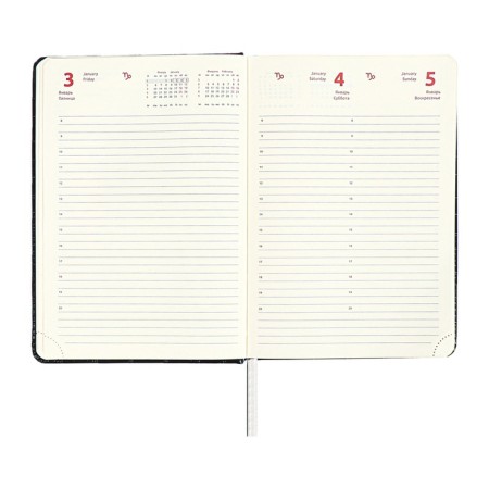 Dated diary 2024 A5 176 sheets, Devente.grande, firm artificial leather cover, stamping foil, lies, cream block 70 g/m2, black-11