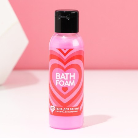 Bath Foam bath foam, 100 ml, cream strawberries, pure happiness