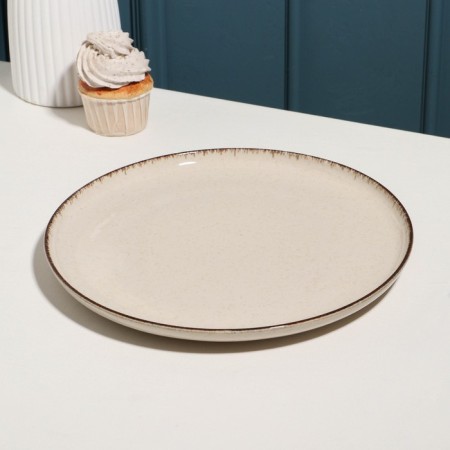 Plate "Pearl", d = 27 cm, beige, porcelain-1