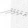 A single hook on a perforated chipboard panel, step 25 mm, d = 4 mm, l = 150 mm, zinc