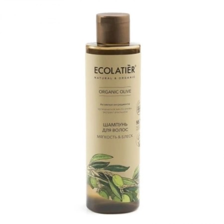 Hair shampoo Ecolatier Ecolatier Organic Olive "Softness & Brill", 250 ml