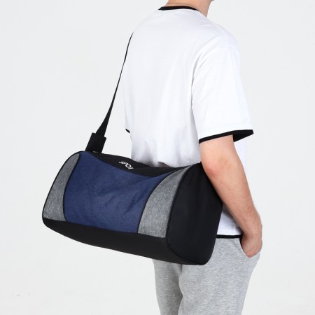 Sports bag with lightning, long belt, black/blue color-4