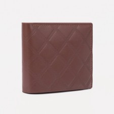 Male purse without a fastener, department for bills, for maps, color light brown