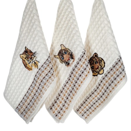 A set of wuffed napkins Diva Afrodita Ceylin "Tiger", size 35x50 cm, 3 pcs-3