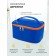 Cosmetic bag, 22x14x12 cm, blue-orange
