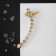 Earring "Kaff" Lunar path, white color in gold