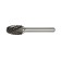 Bordra tundra type E oval, 12 x 20 mm, shank 6 mm