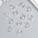 Decor for creativity Metal "Kit with an asterisk" silver set 12 pcs 1.5x1.9 cm