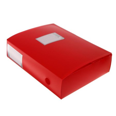 A4 archive folder A4, a spine of 80 mm, plastic, calligrata, cut fastener, red, up to 700 sheets-1