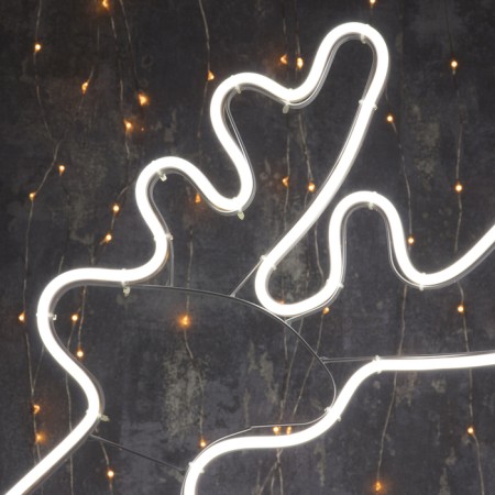 Neon figure "Flying Deer", 70 × 70 cm, 480 LED, 220 V, glow of white-1