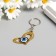 Keychain metal "curved heart" mix 3.8x3.2 cm