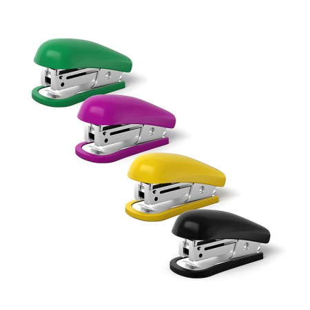 Stapler No. 10, Erichkrause, up to 15 sheets, compact, built -in anti -stepler, mix-1