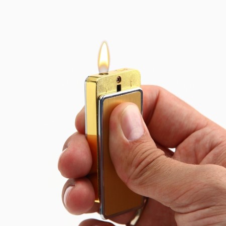 Gas lighter "Mikoshi", 6.4 x 3.3 x 1 cm, white-golden-3
