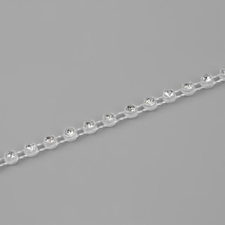 Rhinestones on threads, 3 mm, 9 ± 1 m, the color is transparent-2