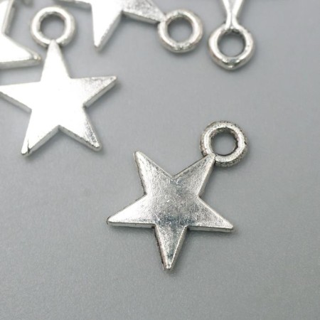 Suspension "Star", color silver 0.9x1.2 cm
