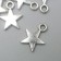 Suspension "Star", color silver 0.9x1.2 cm