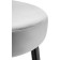 Barrier stool Plato metal/velor, black/light gray 43x43x65 cm
