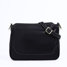 Bag Cross-Bodi with a zipper, black color