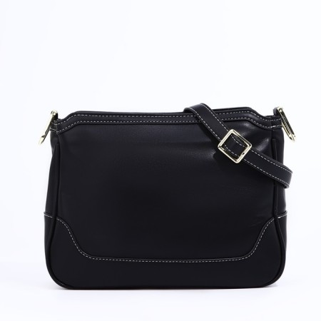 Bag Cross-Bodi with a zipper, black color