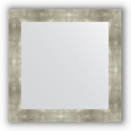 Mirror in the baguette frame - aluminum 90 mm, 80 x 80 cm, evoForm