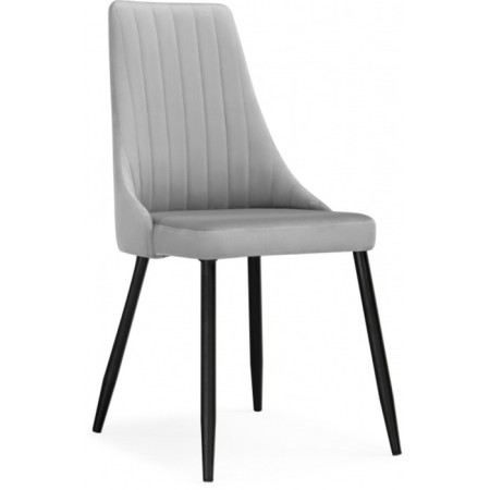 Stol on a metal frame is light gray, metal/velor, black/gray 49x60x95 cm