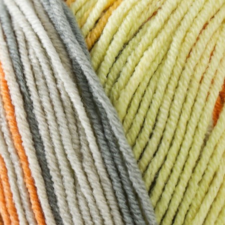 Yarn "Jeans Crazy" 55% cotton, 45% acrylic 160m/50g (8210 yellow-orange.-2