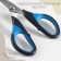 Scissors are universal, mowed blade, heat -resistant handles, 7 ", 18 cm, black/blue color