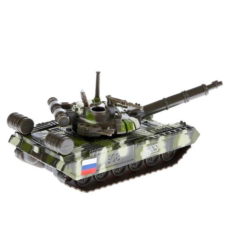 Metal machine “T-90 tank” 12 cm, mobile parts, inertial-2