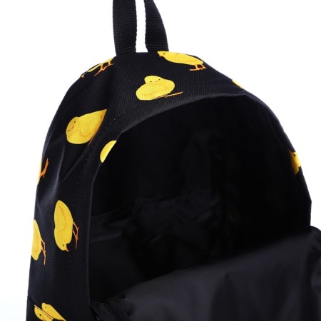 A backpack with a zipper, black color-3