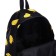 A backpack with a zipper, black color