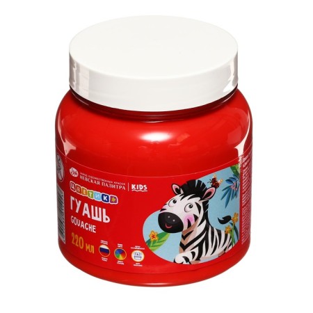 Gouache in a bank 220 ml, ZHK "Flower" red (3023331)-3