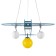 Airpower "1x40W E27+2XE14 40W Blue 52x57x68 cm Bayerlux