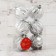 Set of balls plastic D-6 cm, 6 pcs "Illusion" silver