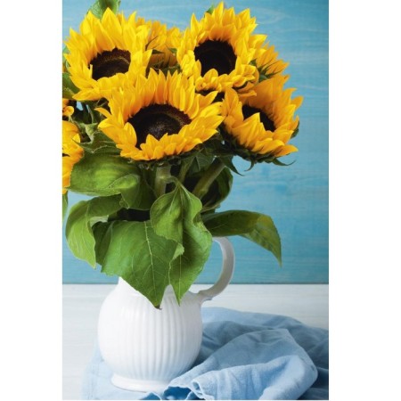 Diamond mosaic on a subframe with the full filling of Sunflower, 20 x 30 cm-1