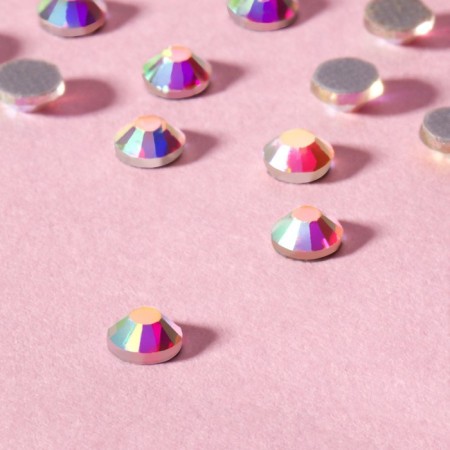 Thermoclayes “truncated cone”, with holography, glass, ss16, d = 3.5 mm, 100 pcs-2