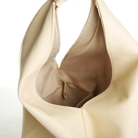 Bag Women's Shoper on the button, beige color-4
