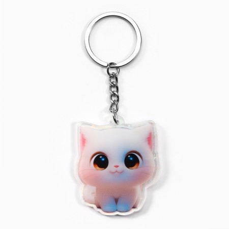 Key keychain holographic "kitten", 4.8 x 4.2 cm-3