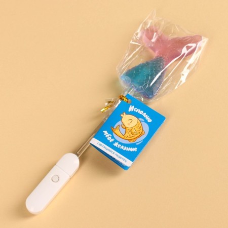 Lollipop “I will fulfill your desire” on a luminous stick, without sugar, 30 g.-8