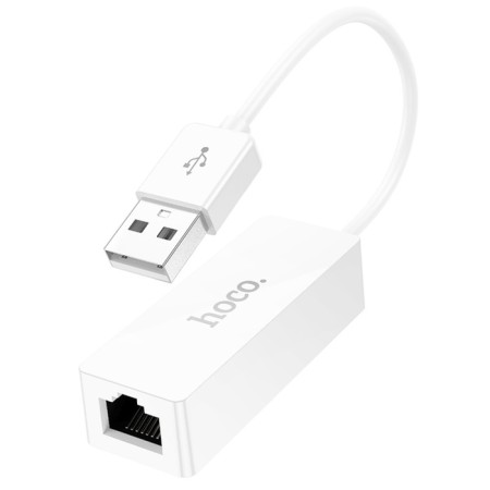 Adapter Hoco UA22, USB -A - Ethernet (100 MB), 15 cm, white-3