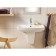 Sink "Carina", white color, 50 cm, with 1 central hole