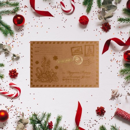 Letter to Santa Claus "New Year" candles, flower-1