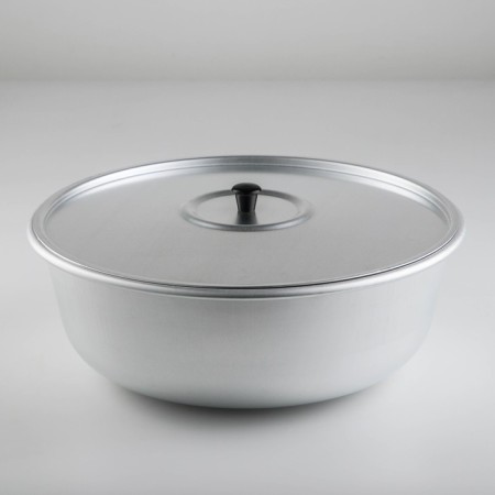 Aluminum tasik bowl SCOVO, 7 L, D = 36 cm, with a lid