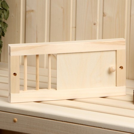 Ventilation cover from linden, 30x17cm, with a valve, "Dobroparov"-3