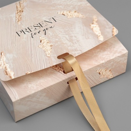 Gift folding box, packaging, "Present", 20 x 18 x 5 cm-3